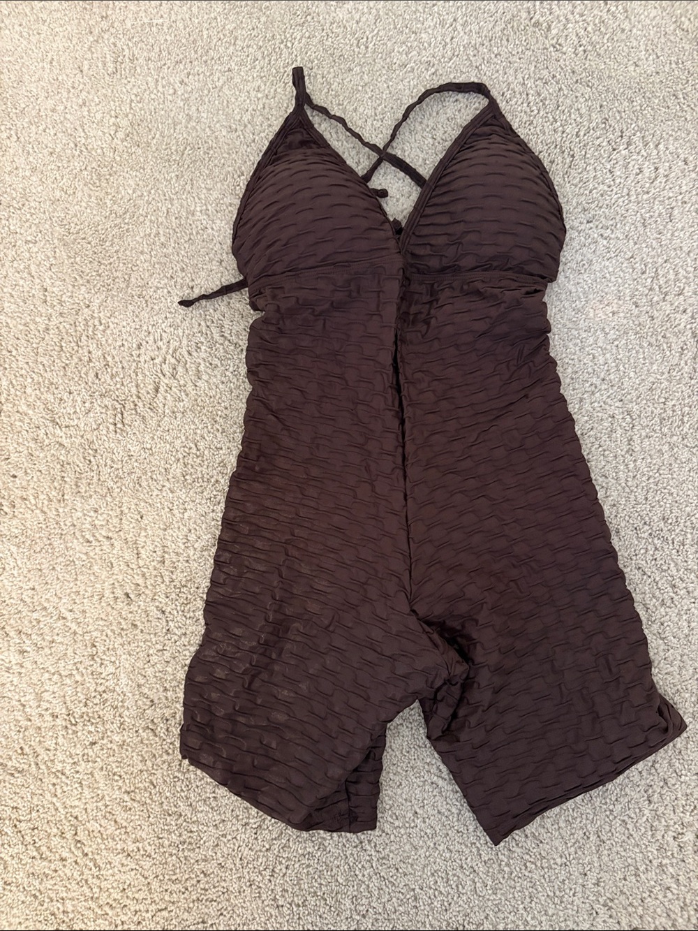 Booty by Brabants Brown Textured Women's Bodysuit